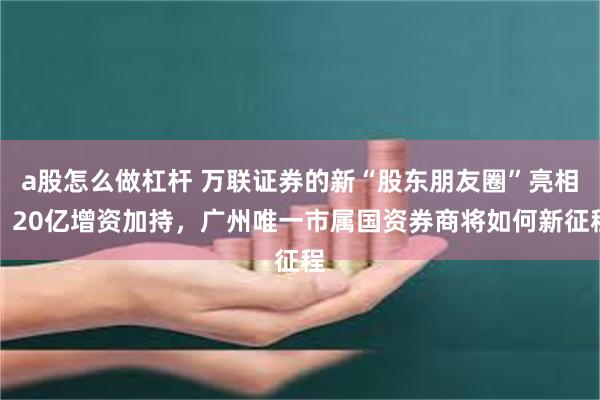 a股怎么做杠杆 万联证券的新“股东朋友圈”亮相，20亿增资加持，广州唯一市属国资券商将如何新征程