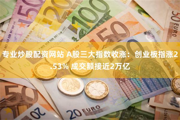 专业炒股配资网站 A股三大指数收涨：创业板指涨2.53% 成交额接近2万亿